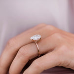 3.20 CT Pear Solitaire Moissanite Engagement Ring 5