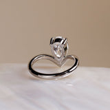 2.0 CT Pear⁠ Lab Grown Diamond solitaire Style Engagement Ring