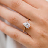 2.0 CT Pear Solitaire Moissanite Engagement Ring 1