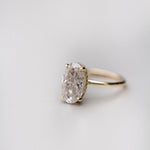 4.40 CT Oval Solitaire Hidden Halo Moissanite Engagement Ring 1