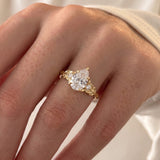 2 CT Nature Inspired Marquise Lab Grown Diamond Engagement Ring