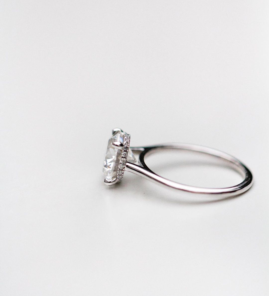 2.75 CT Round Hidden Halo Moissanite Engagement Ring 3