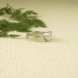 Stunning 1.0 - 2.0 CT Emerald Moissanite Engagement Ring with Bezel Design 10