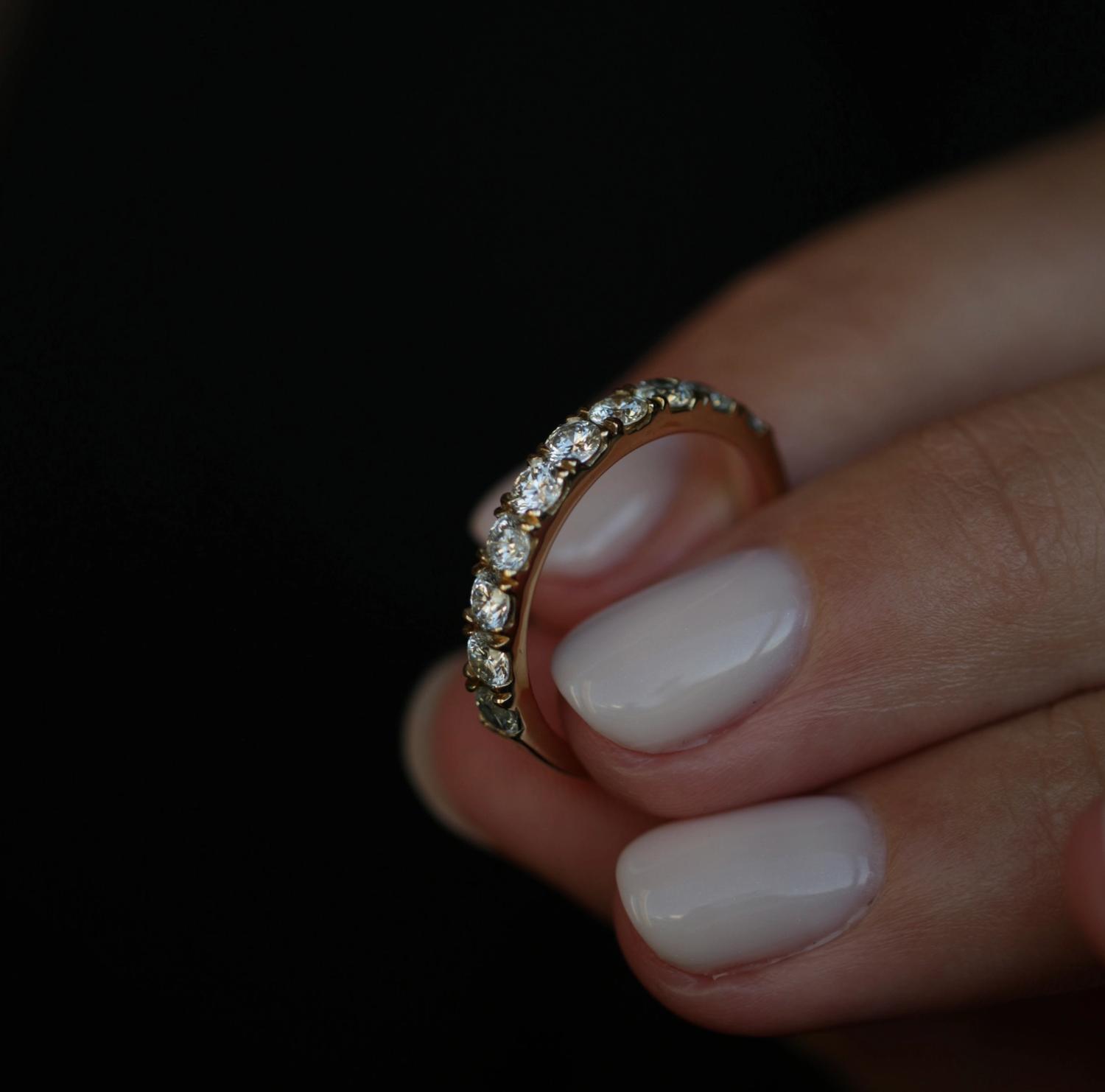 1.10 CT Round Lab Grown Diamond Wedding Band