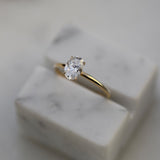 Oval Solitaire Lab Grown Diamond Engagement Ring