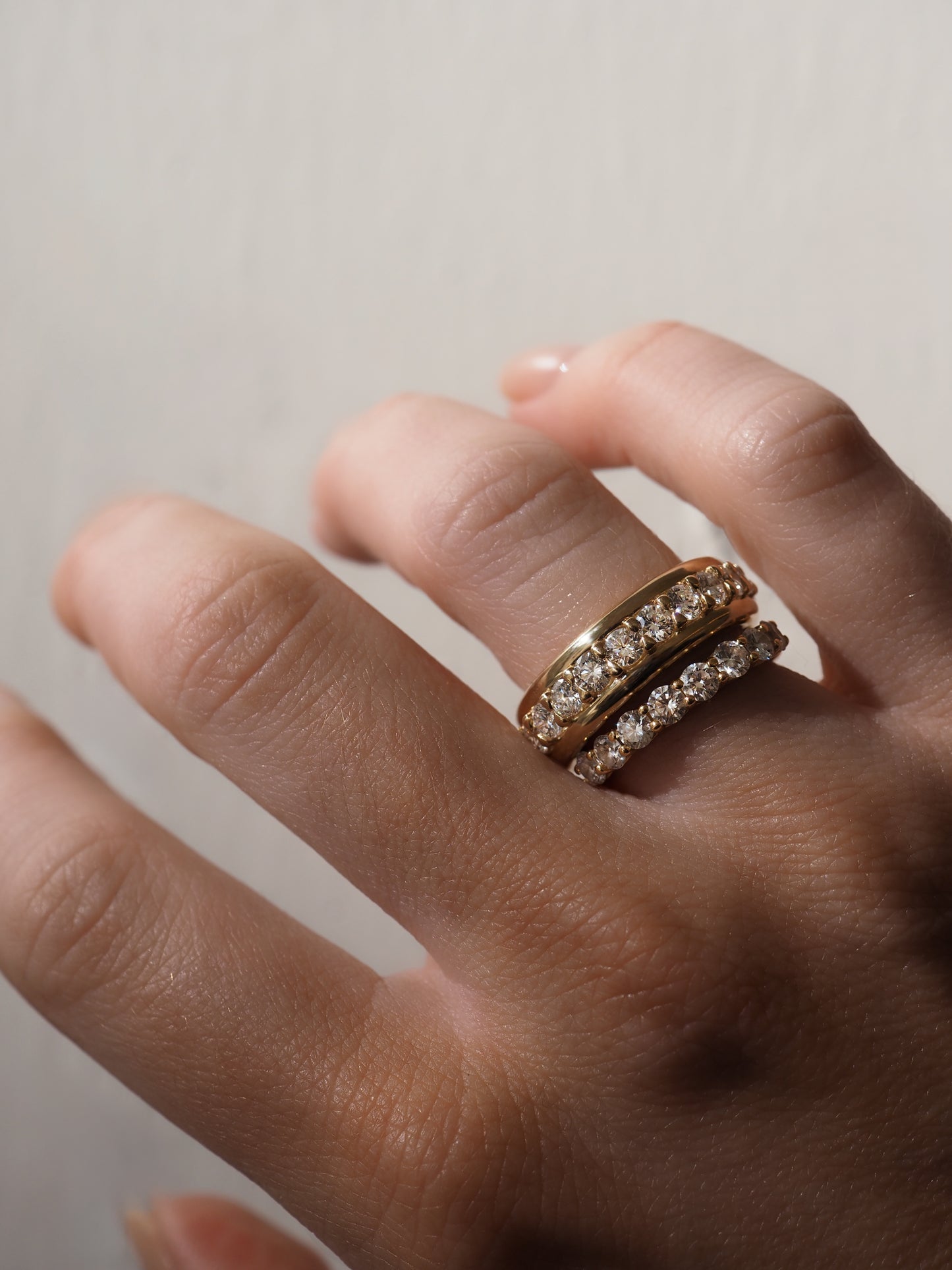 Stunning 2.20 TCW Round Moissanite Stones Full Eternity Wedding Bands