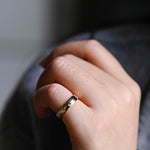 Delicate Men's Wedding Minimalistic Band in Solid Gold 6