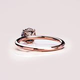 Round Hidden Halo Moissanite Engagement Ring