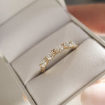 Stunning 1 TCW Marquise Moissanite Stones Half Eternity Wedding Bands