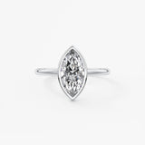 Marquise Bezel Lab Grown Diamond Engagement Ring