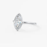 Marquise Bezel Lab Grown Diamond Engagement Ring