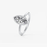 Marquise Bezel Lab Grown Diamond Engagement Ring