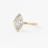 Marquise Bezel Lab Grown Diamond Engagement Ring
