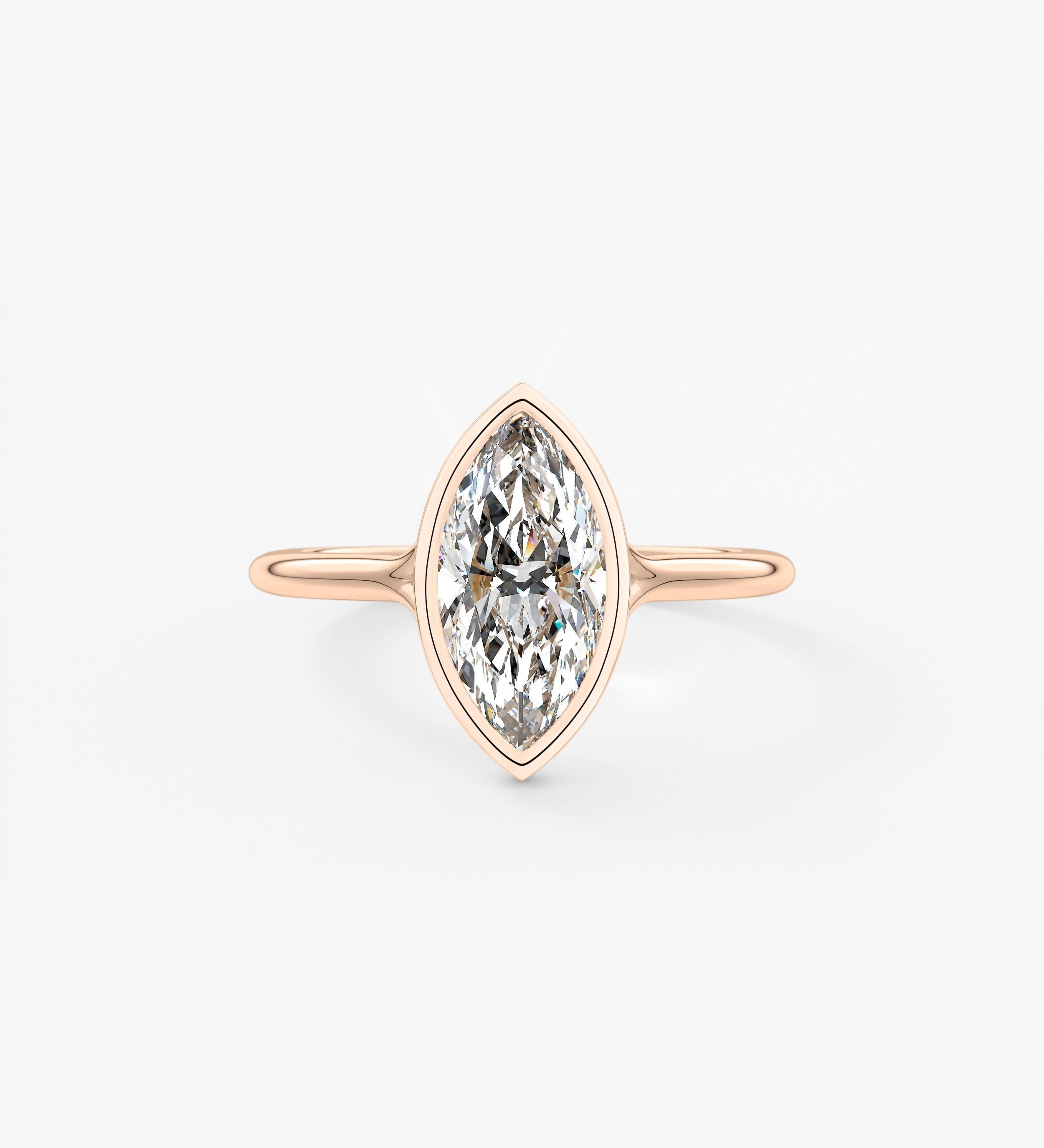 Marquise Split Shank Lab Grown Diamond Engagement Ring