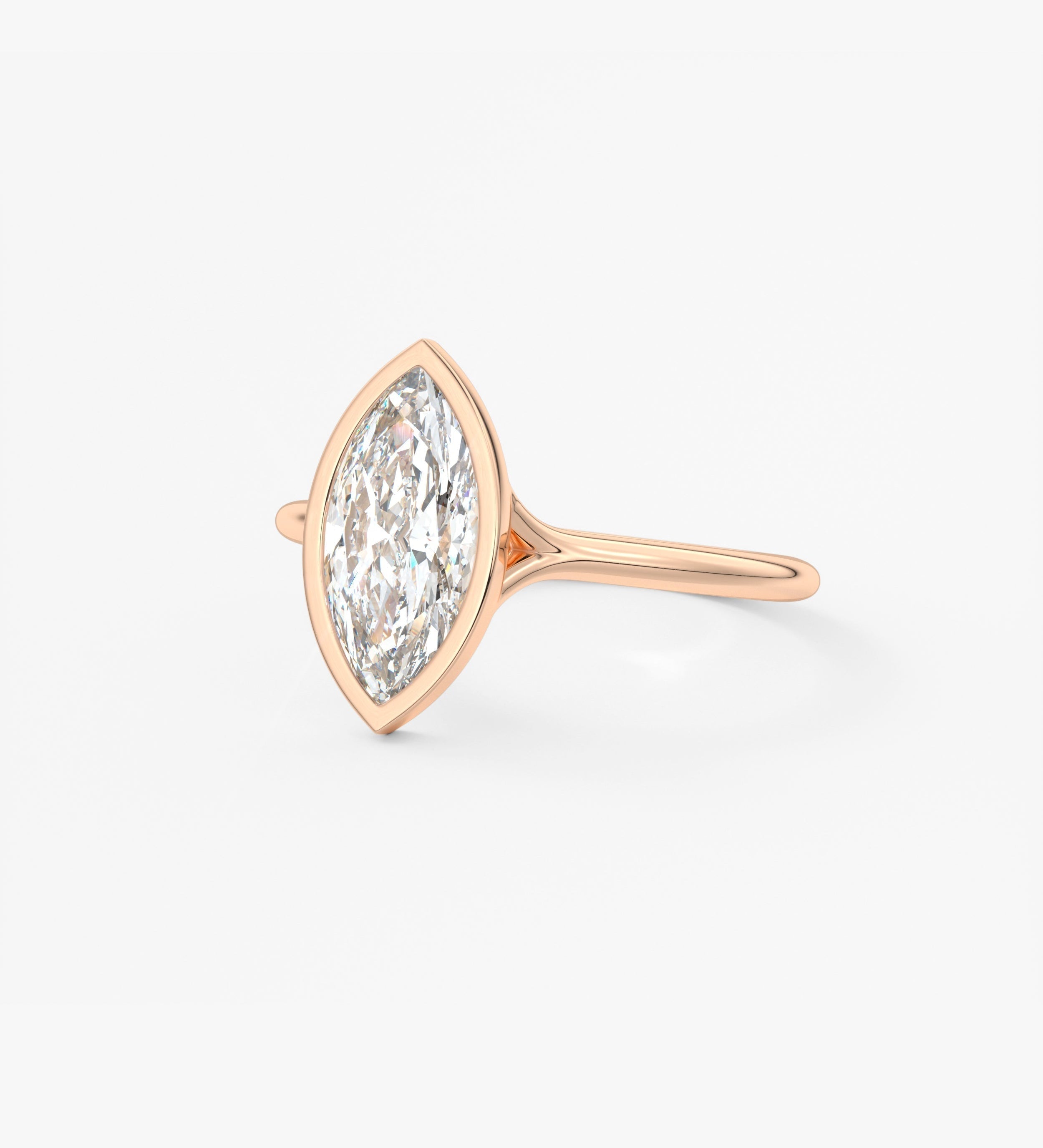 Marquise Split Shank Lab Grown Diamond Engagement Ring