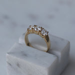 1.50 CT Round Three Stones Lab Grown Diamond Wedding Band