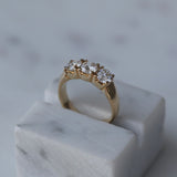 1.50 CT Round Three Stones Lab Grown Diamond Wedding Band