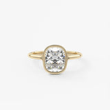 Elongated Cushion Bezel Lab Grown Diamond Engagement Ring
