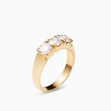 1.50 CT Round Three Stones Lab Grown Diamond Wedding Band