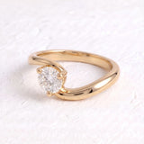 1.0 CT Round Cut Lab Grown Diamond Solitaire Engagement Ring