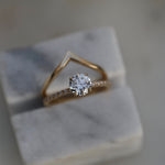 Round Cut Pave Lab Grown Diamond Engagement Ring