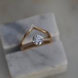 Round Cut Pave Lab Grown Diamond Engagement Ring