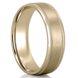 Classic Milgrain Wedding Band for Men's in Solid Gold 2