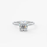 Elongated Cushion Solitaire Lab Grown Diamond Engagement Ring