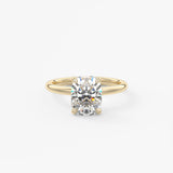 Elongated Cushion Solitaire Lab Grown Diamond Engagement Ring