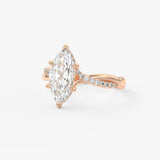 Marquise Twisted Pave Lab Grown Diamond Engagement Ring