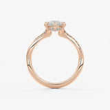 Marquise Twisted Pave Lab Grown Diamond Engagement Ring
