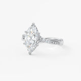 Marquise Twisted Pave Lab Grown Diamond Engagement Ring