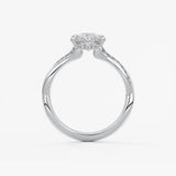 Marquise Twisted Pave Lab Grown Diamond Engagement Ring