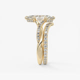 Marquise Twisted Pave Lab Grown Diamond Engagement Ring