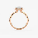 Round Bezel Lab Grown Diamond Engagement Ring