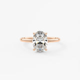 Oval Split Shank Lab Grown Diamond Engagement Ring