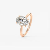 Oval Split Shank Lab Grown Diamond Engagement Ring