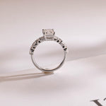 Stunning 1.0 - 2.0 CT Emerald Moissanite Engagement Ring with Pave Design 8