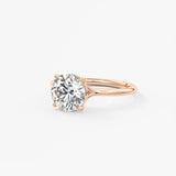 Round Solitaire Lab Grown Diamond Engagement Ring
