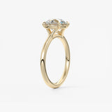 Round Solitaire Lab Grown Diamond Engagement Ring