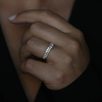 0.55 CT Round Half Eternity Lab Grown Diamond Wedding Band