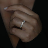 0.55 CT Round Half Eternity Lab Grown Diamond Wedding Band