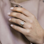 3.0 CT Oval Solitaire Hidden Halo & Pave Moissanite Engagement Ring 7