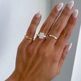 2.40 CT Radiant Lab Grown Diamond Three Stone Style Engagement Ring