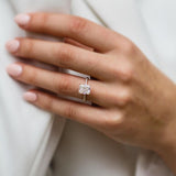 2.40 CT Radiant Solitaire Moissanite Engagement Ring 3