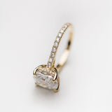 4.65 CT Cushion Solitaire Pave Moissanite Engagement Ring 3