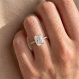 2 CT Pave Radiant Lab Grown Diamond Engagement Ring