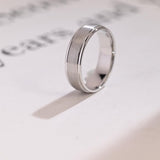 Delicate Men's Wedding Band Brushed in Solid Gold 2