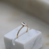 Emerald Cut Pave Lab Grown Diamond Engagement Ring
