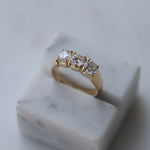 1.50 CT Round Three Stones Lab Grown Diamond Wedding Band